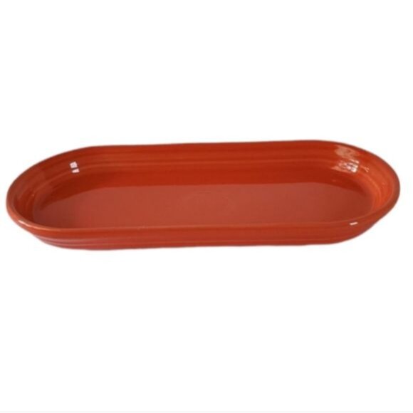 Fiestaware Fiesta CERAMIC Bread Tray Server Serving Plater Dish Plate Poppy Oran - Picture 2 of 16